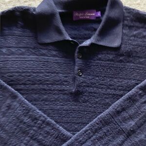 Ralph Lauren Italian Merino Wool Collared Pullover